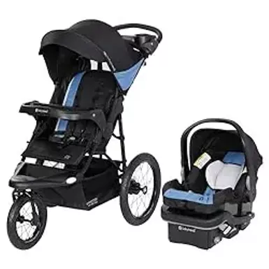 image of Baby Trend Expedition® Zero Flat Jogger Travel System with LED Lights, Dash Blue with sku:b0czpn8csb-amazon