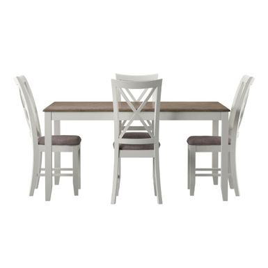 image of Andette 5PC Dining Set Taupe with sku:pfxs1393-linon