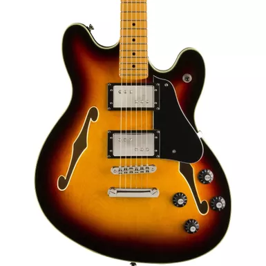 image of Squier Classic Vibe Starcaster Electric Guitar. Maple Fingerbaord, 3-Color Sunburst with sku:squ-374590500-guitarfactory