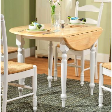 Simple Living Rubberwood 40-inch Diameter Round Drop-leaf Table