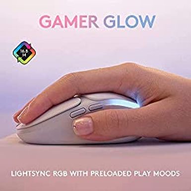 Logitech G705 Wireless Gaming Mouse, Customizable LIGHTSYNC RGB Lighting, Lightspeed Wireless, Bluetooth Connectivity, Lightweight,...