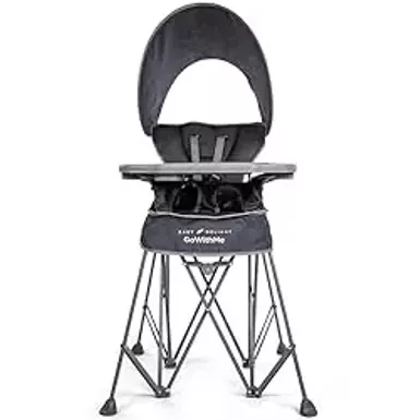image of Baby Delight Go with Me Uplift Deluxe Portable High Chair ,  Sun Canopy ,  Indoor and Outdoor ,  Grey with sku:b09xyxw9r2-amazon