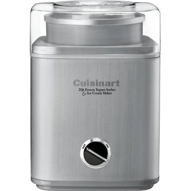 image of Cuisinart - Pure Indulgence 2-Quart Ice Cream and Sorbet Maker - Brushed Metal with sku:bb21536875-6402470-bestbuy-cuisinart