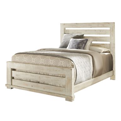 Rent to own Willow Pine Distressed Slat Bed - Distressed ...