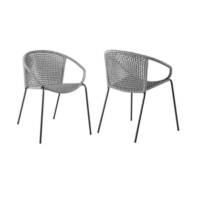 image of Snack Indoor Outdoor Stackable Steel Dining Chair with Grey Rope - Set of 2 with sku:krwwpvm4yprzinbadtyxuwstd8mu7mbs-overstock