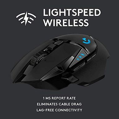 image of Logitech G G502 LightSpeed Wireless Gaming Mouse with sku:lo910005565-adorama