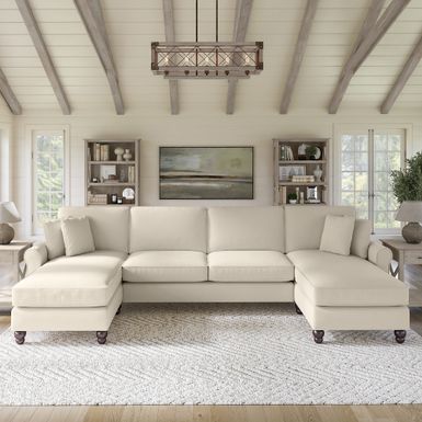image of Hudson Sectional Couch with Double Chaise Lounge by Bush Furniture - Cream Herringbone with sku:fqhq-iw3mgrphaflyo0ykwstd8mu7mbs-bus-ovr