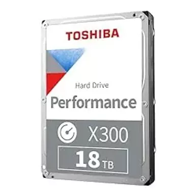 Toshiba X300 18TB Performance & Gaming 3.5-Inch Internal Hard Drive - CMR SATA 6 Gb/s 7200 RPM 512 MB Cache - HDWR51JXZSTA