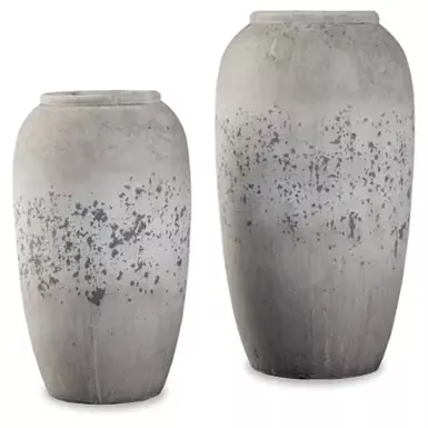 image of Brown/Cream Dimitra Vase Set (2/CN) with sku:a2000110-ashley