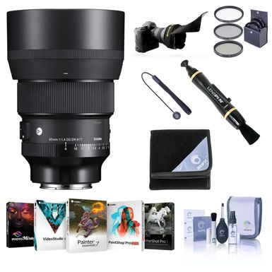 image of Sigma 85mm f/1.4 DG DN ART Lens for Sony E Bundle with Accessories and PC Software Suite with sku:sg8514dneap-adorama
