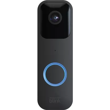 Blink - Smart Wifi Video Doorbell – Wired/Battery Operated with Sync Module 2 - Black