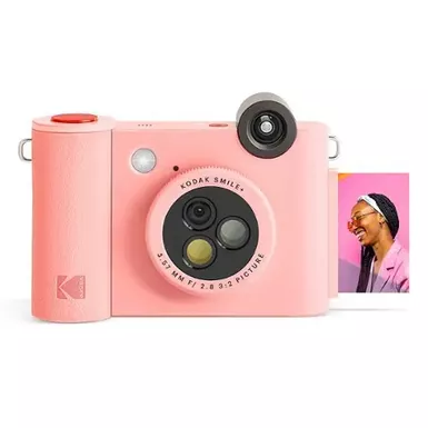 Kodak - Smile+ Wireless 2x3 Digital Instant Print Camera with Effect Lenses & Zink Technology - Pink