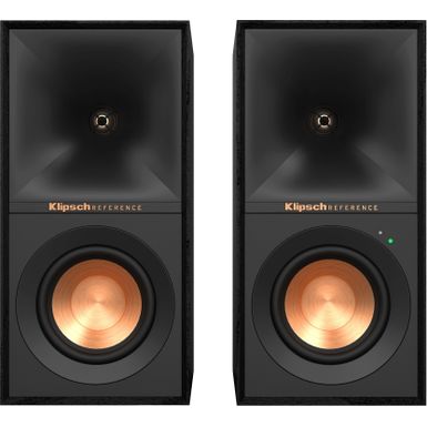 image of Klipsch - Reference 4" 35W 2-Way Powered Speakers (Pair) - black with sku:bb22094426-6535019-bestbuy-klipsch