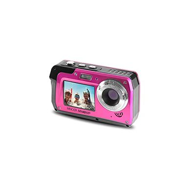 image of Minolta 48 MP Dual Screen Waterproof Digital Camera MN40WP, Pink with sku:imn40wppk-adorama