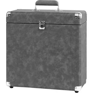 image of Victrola - Storage Case for Vinyl Turntable Records - Gray with sku:bb21262946-bestbuy