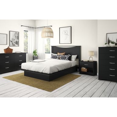 South Shore Step One Nightstand - pure black