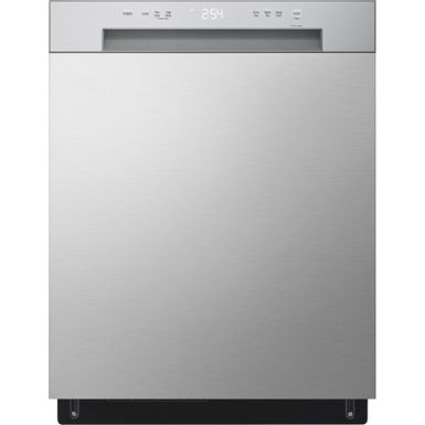 image of LG - 24" Front Control Built-In Stainless Steel Tub Dishwasher with SenseClean and 52 dBA - Stainless Steel Look with sku:bb22087624-6531029-bestbuy-lg
