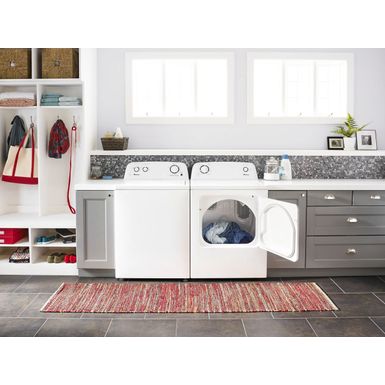 Alt View Zoom 16. Amana - 6.5 Cu. Ft. Electric Dryer with Automatic Dryness Control - White