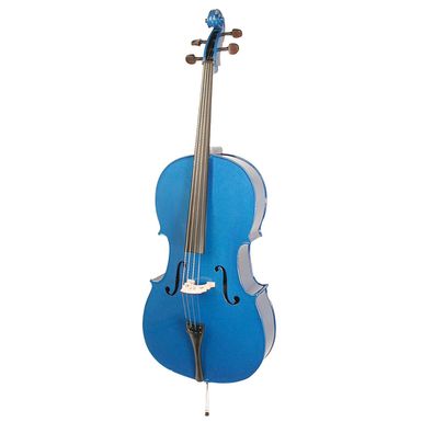 image of Stentor 1490CBU Harlequin Cello. 3/4 Blue with sku:stn-1490cbu-guitarfactory