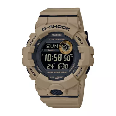 image of G-Shock - Mens G-Shock Power Trainer Bluetooth Digital Watch Tan with sku:gbd800uc-5-powersales