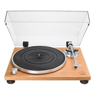 image of Audio Technica Fully Manual Belt-Drive Turntable- Wood with sku:bb21263632-bestbuy