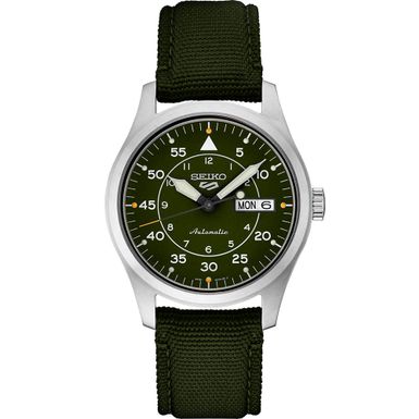 image of Seiko 5 Mens Green Sports Watch with sku:srph29-electronicexpress