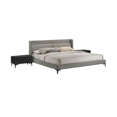 image of Legend 3 or 4 Piece Gray Fabric King or Queen Platform Bed and Nightstands Bedroom Set - King - 3 Piece with sku:fq1m7-9dlb83olhb4rws6wstd8mu7mbs-overstock