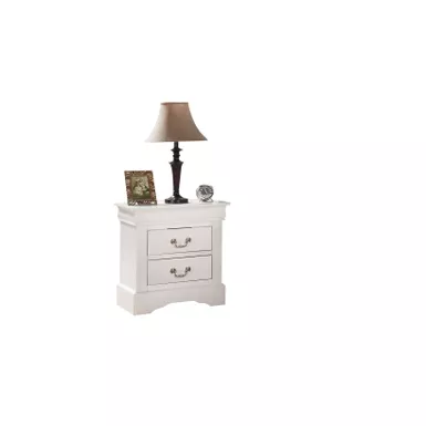 ACME Louis Philippe III Nightstand, White