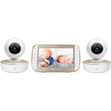 image of Motorola - VM50G-2  5" WiFi Video Baby Monitor with 2 Cameras - White with sku:bb21958299-6498362-bestbuy-motorola