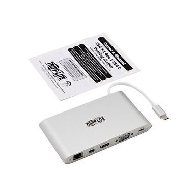 Tripp Lite USB 3.1 Gen 1 USB C Docking Station w/ USB-A HDMI VGA mDP Gigabit Ethernet Mem Card 3.5 mm & USB-C Charge 4K @ 30Hz USB-C...