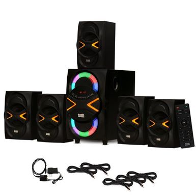image of Acoustic Audio AA5210 Home 5.1 Speaker System with Bluetooth LED Lights Optical Input and 5 Ext. Cables with sku:b01i0gclru-aco-amz