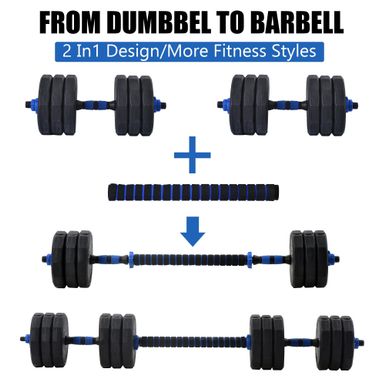 Dumbells Weights Set,Free Weights Dumbbells 2 in 1 Sets - Black