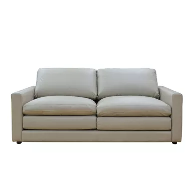 image of Knox 81 in. Taupe Leather Match Large 2-Cushion Condo Size Sofa with sku:51975-primo