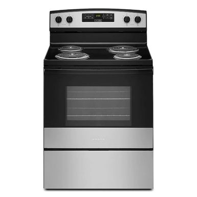 image of Amana 4.8 Cu. Ft. Stainless Steel Freestanding Electric Range with sku:acr4303mms-electronicexpress