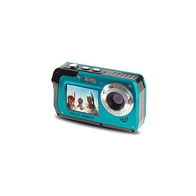 image of Minolta 48 MP Dual Screen Waterproof Digital Camera MN40WP, Blue with sku:imn40wpbl-adorama