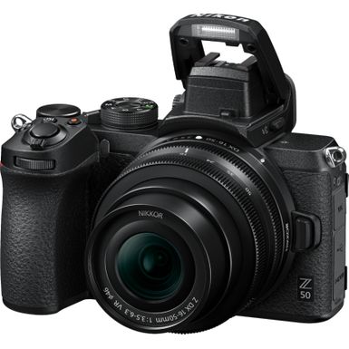 Alt View Zoom 2. Nikon - Z50 Mirrorless 4K Video Camera with NIKKOR Z DX 16-50mm f/3.5-6.3 VR Lens - Black