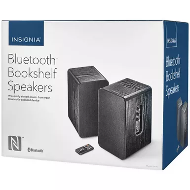 image of Insignia™ - 25W Bluetooth Bookshelf Speakers (Pair) - Black with sku:bb20033543-bestbuy