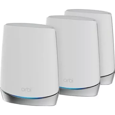image of NETGEAR - Orbi AX4200 Tri-Band Mesh WiFi 6 System (3-Pack) - White with sku:bb21687876-bestbuy