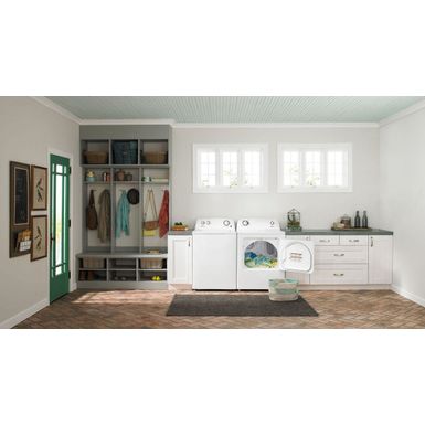 Alt View Zoom 14. Amana - 6.5 Cu. Ft. Electric Dryer with Automatic Dryness Control - White