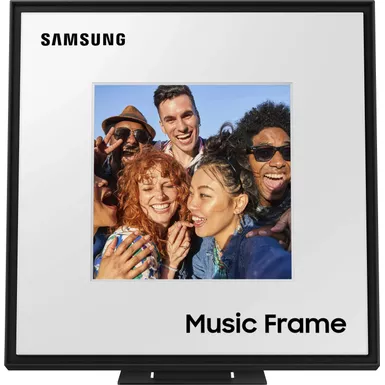 image of Samsung - Music Frame Dolby ATMOS Smart Speaker - Black with sku:bb22285538-bestbuy