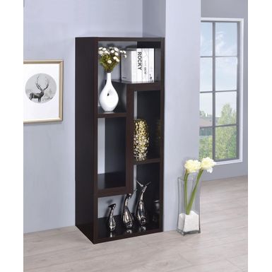 image of Convertible TV Console and Bookcase Cappuccino with sku:800329-coaster