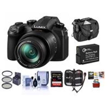 image of Panasonic LUMIX DC-FZ1000M2 20.1MP Digital Camera with 25-400mm f/2.8-4 Leica DC Lens - Bundle with 64GB U3 SDXC Card, Camera Case, Spare Battery, 62mm Filter Kit, Cleaning Kit, Memory Wallet, Mac Software with sku:ipcfz10002am-adorama