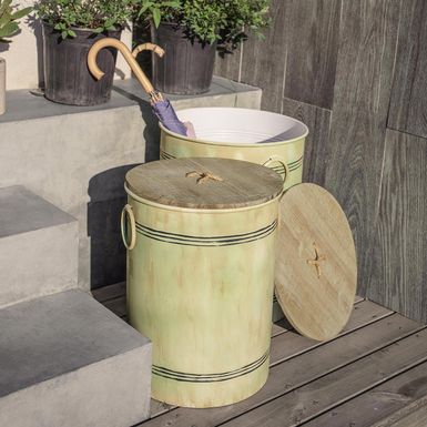 image of COSIEST Set of 2 Country Farmstyle Storage Barrels,Storage Stools and Table - Set of 2 - Set of 2 with sku:ygtfvyvtp73sjtwr5nwkpqstd8mu7mbs-cos-ovr