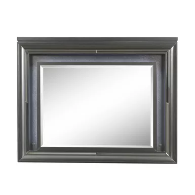 ACME Sawyer Mirror w/LED, Metallic Gray