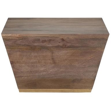 Front Zoom. Simpli Home - Abba Square Modern Mango Wood Coffee Table - Dark Brown