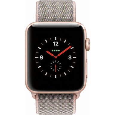 apple watch gold aluminum case with pink sand sport loop