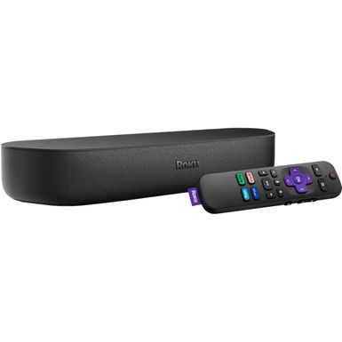 image of Roku - Streambar Powerful 4K Streaming Media Player  Premium Audio  All in One  Voice Remote and TV controls - Black - Black with sku:9102r-electronicexpress