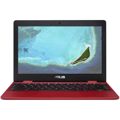 image of ASUS - 11.6" Chromebook - Intel Celeron - 4GB Memory - 32GB eMMC Flash Memory - Red with sku:asc223nh02rd-adorama