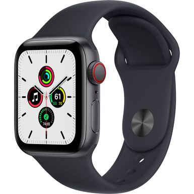 image of Apple Watch SE (GPS) 44mm Space Gray Aluminum Case with Sport Band - Space Gray with sku:bb21100298-5706662-bestbuy-apple