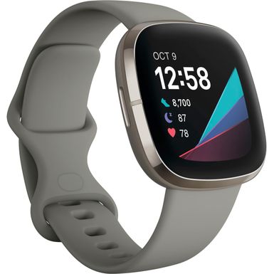 image of Fitbit - Sense Advanced Health Smartwatch - Silver with sku:bb21824624-6476922-bestbuy-fitbit